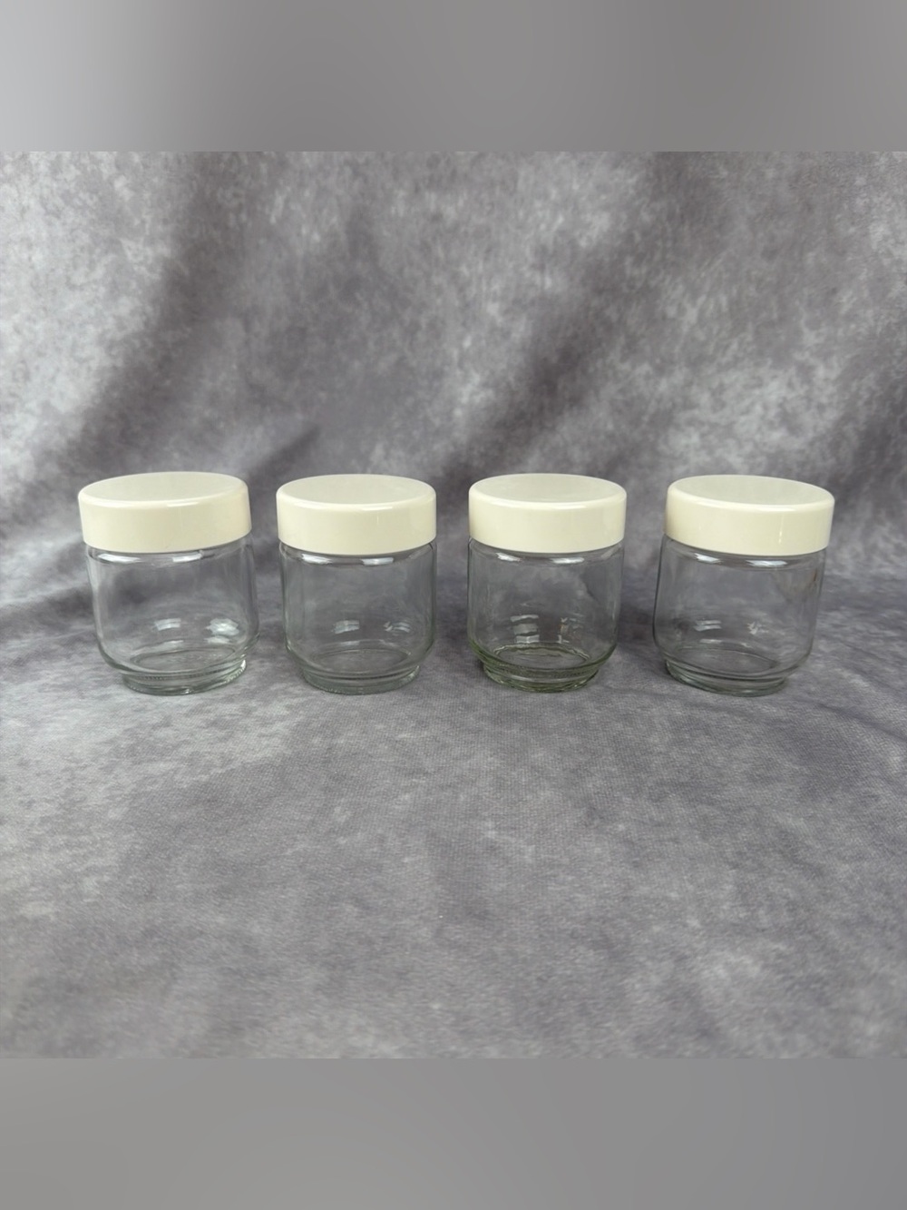 Euro Cuisine YMX650 Yogurt Maker Replacement 6 oz Glass Jars Set of 4 Lids